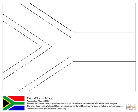 south africa flag color sheet